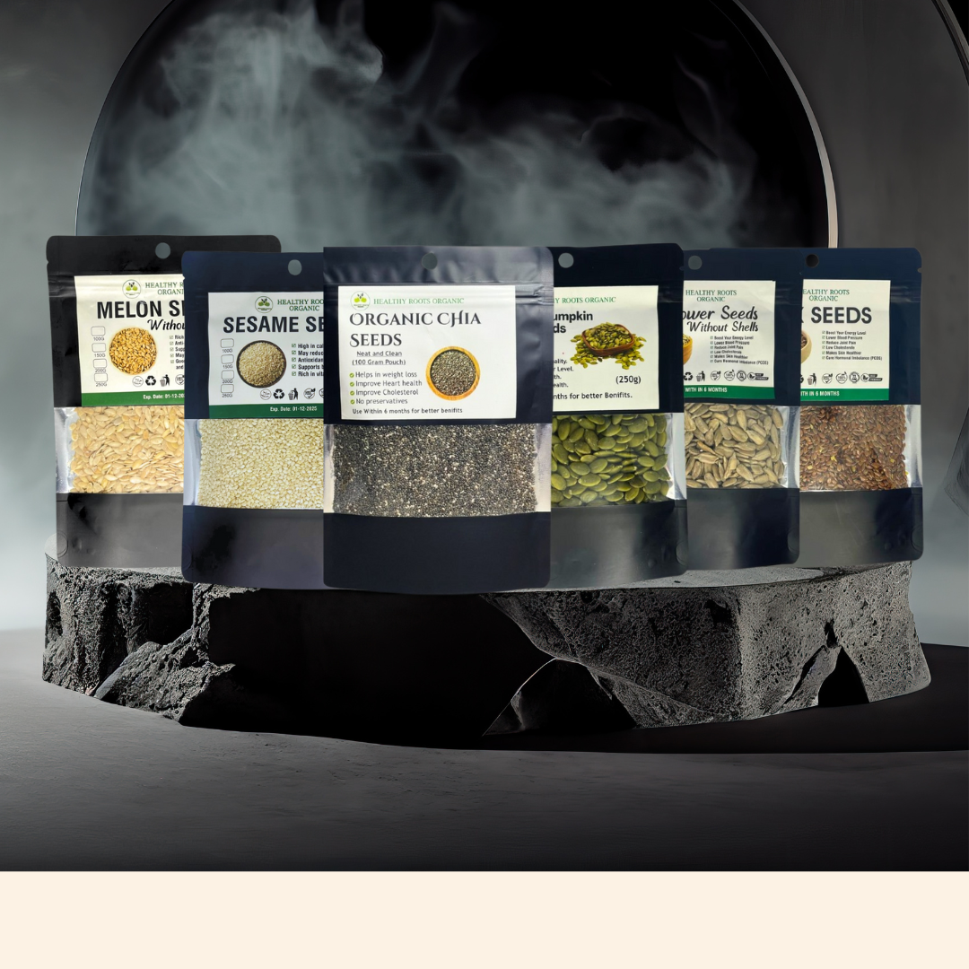 MIX SEEDS KIT/ ChoosWhe Our Mixed Seeds Blend?  Expertly crafted for balanced nutrition. Free from artificial additives, preservatives, and chemicals. Perfect for on-the-go snacking or enhancing your meals